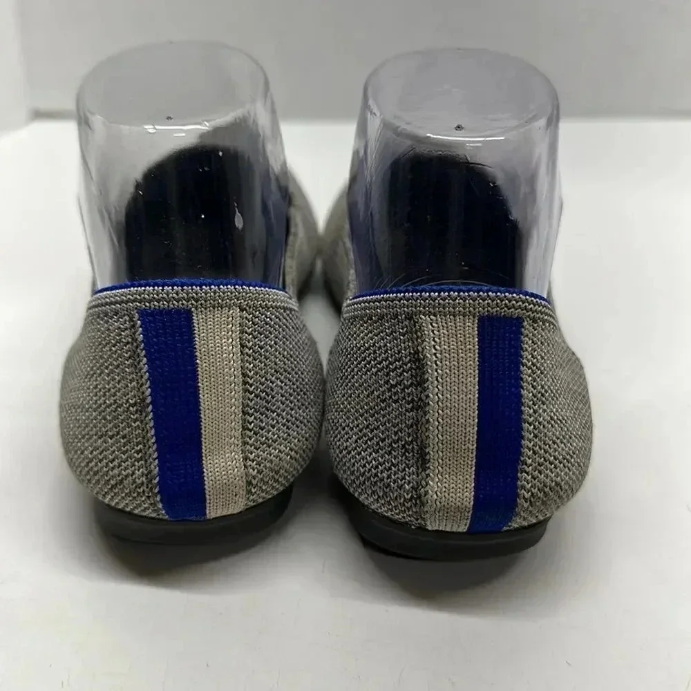 Rothy’s Taupe Heather Grey Blue Slip On Washable Loafers Shoes Size 8 - Picture 5 of 11
